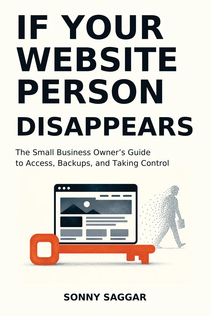 If Your Website Person Disappears by Sonny Saggar, book cover